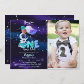 宇宙第1誕生日銀河系宇宙招待状 招待状 (正面/裏面)