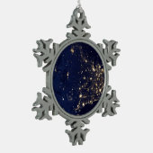 宇宙米国からのNASAライト スノーフレークピューターオーナメント (左)