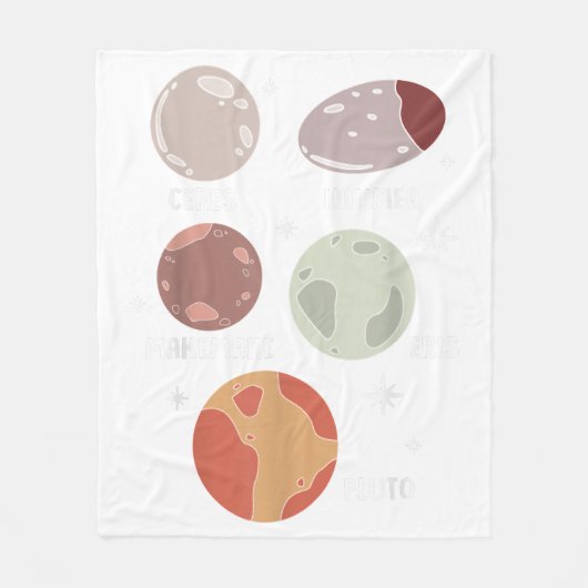 宇宙系太陽の矮星子供へ フリースブランケット (正面)