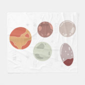 宇宙系太陽の矮星子供へ フリースブランケット (正面(横))