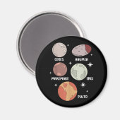 宇宙系太陽の矮星子供へ マグネット (正面/裏面)