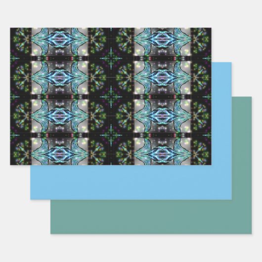 宇宙級の抽象的なデザイン ラッピングペーパーシート (セット)