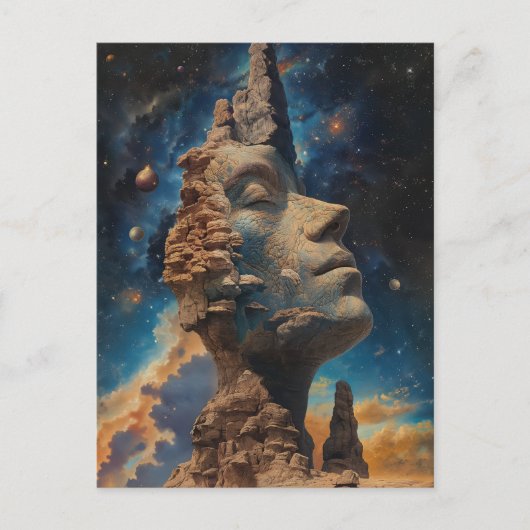 宇宙素晴らしファンタジー芸術の思想家 ポストカード (正面)