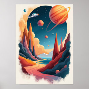 宇宙素晴らしポスターテーマと風景 ポスター