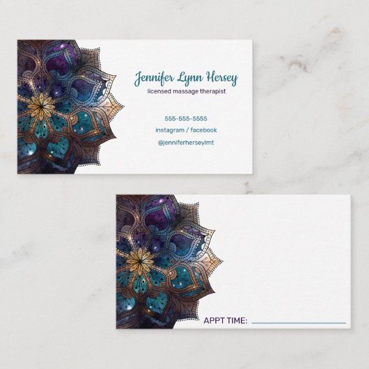 宇宙紫曼荼羅マッサージセラピー 名刺 (正面/裏面)