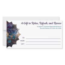 宇宙紫色のボホマンダラギフトカード