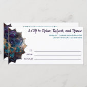 宇宙紫色のボホマンダラギフトカード (正面/裏面)