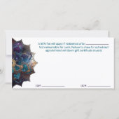 宇宙紫色のボホマンダラギフトカード (裏面)