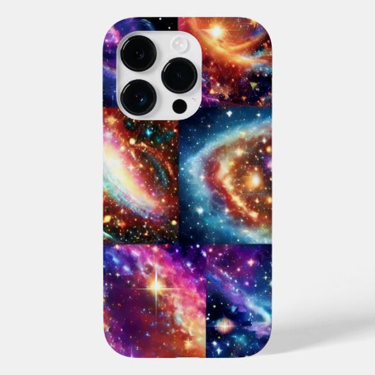 宇宙紫色の惑星の外宇宙の惑星おもしろいコラージュ Case-Mate iPhoneケース (裏面)