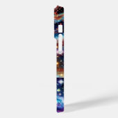 宇宙紫色の惑星の外宇宙の惑星おもしろいコラージュ Case-Mate iPhoneケース (裏面 / 左)