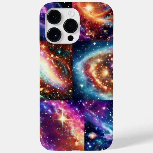 宇宙紫色の惑星の惑星おもしろいコラージュ Case-Mate iPhoneケース (裏面)