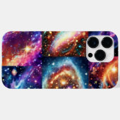 宇宙紫色の惑星の惑星おもしろいコラージュ Case-Mate iPhoneケース (裏面 (横))