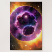 宇宙紫色の窓が銀河の夢に ジグソーパズル (縦)