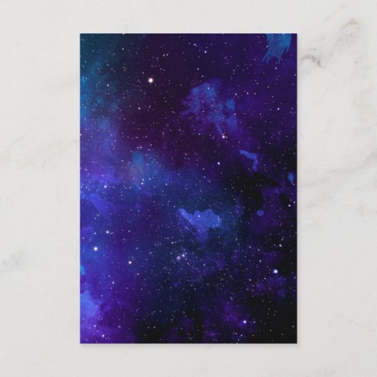 宇宙結婚の宿泊施設夜星。モダン エンクロージャーカード (裏面)