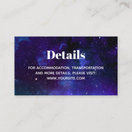 宇宙結婚の。夜星。海軍モダン詳細 エンクロージャーカード