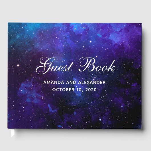 宇宙結婚の。夜星。海軍モダン銀河系 ゲストブック (正面)