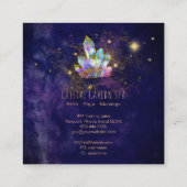 *~*宇宙結晶金ゴールドグリッター星虹 スクエア名刺 (裏面)