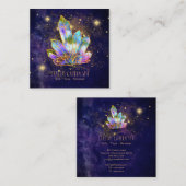 *~*宇宙結晶金ゴールドグリッター星虹 スクエア名刺 (正面/裏面)