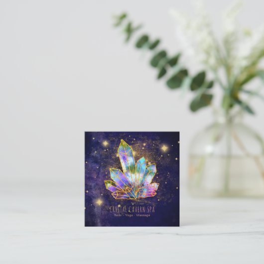 *~*宇宙結晶金ゴールドグリッター星虹 スクエア名刺 (スタンド正面)