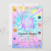 宇宙絞り染めベビーシャワー招待状 招待状 (正面)