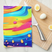 宇宙絵を描渦 キッチンタオル (四つ折り)