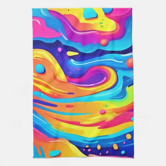 宇宙絵を描渦 キッチンタオル (縦)