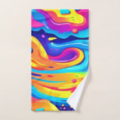 宇宙絵を描渦 バスタオルセット (ハンドタオル)