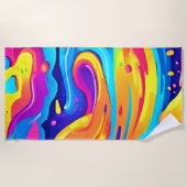 宇宙絵を描渦 ビーチタオル (正面)