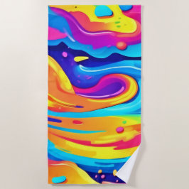 宇宙絵を描渦 ビーチタオル