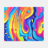 宇宙絵を描渦 フリースブランケット (正面(横))