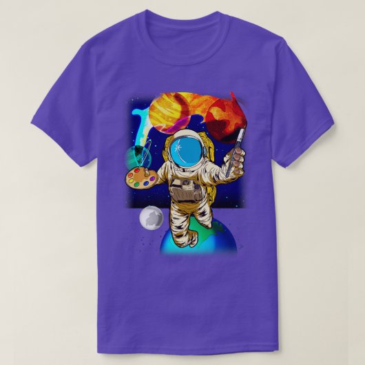 宇宙絵画の画家の宇宙飛行士G Tシャツ (デザイン正面)