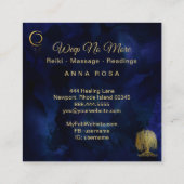 **宇宙線の木の月の金ゴールド スクエア名刺 (裏面)