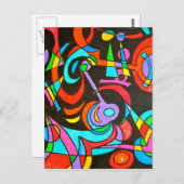 宇宙線 – 抽象芸術アートはがき ポストカード (正面/裏面)