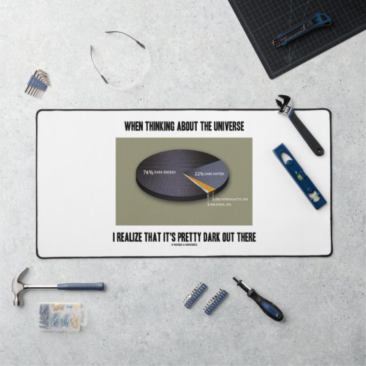 宇宙考えるが気づけば外は暗い デスクマット (ワークステーション)