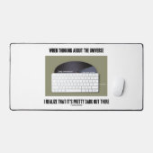 宇宙考えるが気づけば外は暗い デスクマット (キーボード&マウス)