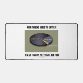 宇宙考えるが気づけば外は暗い デスクマット