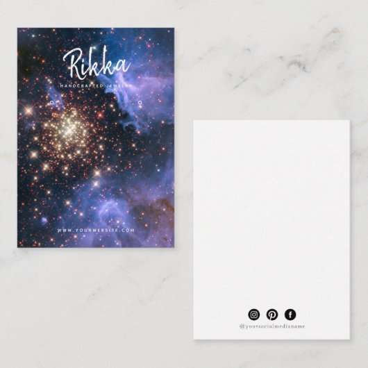 宇宙耳飾り名刺 名刺 (正面/裏面)