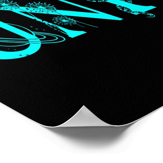 宇宙聞へスターズ蓮の月サンアート ポスター (角)