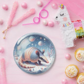 宇宙背景付きアルマジロ ペーパープレート (パーティー)