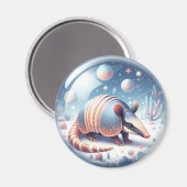 宇宙背景付きアルマジロ マグネット (正面/裏面)