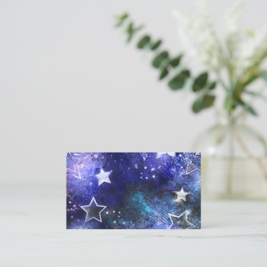 宇宙背景（星付き） 名刺 (スタンド正面)