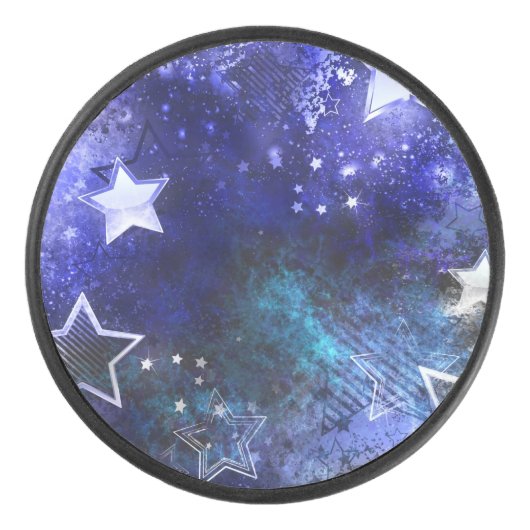 宇宙背景（星） アイスホッケーパック (正面)