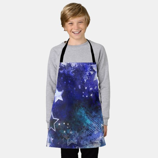 宇宙背景(星) エプロン (着用した状態)