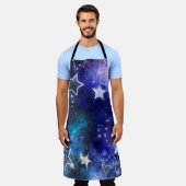 宇宙背景（星） エプロン (着用した状態)