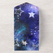 宇宙背景（星） オールインワン招待状 (外側)