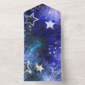 宇宙背景（星） オールインワン招待状 (内側)