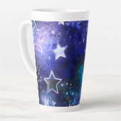 宇宙背景（星） カフェラテマグ (左アングル)