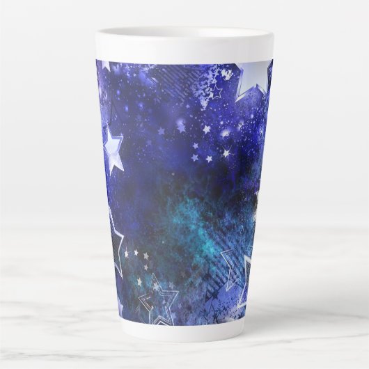 宇宙背景(星) カフェラテマグ (正面)