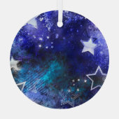 宇宙背景（星） ガラスオーナメント (裏面)