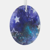 宇宙背景（星） ガラスオーナメント (正面右)